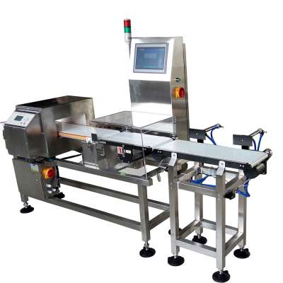 Online tunnel metal detector with check weigher checkweigher machine for snack food